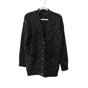 Ann Taylor Women's Size Small NWOT Knit Sweater Black Gold Stretchy